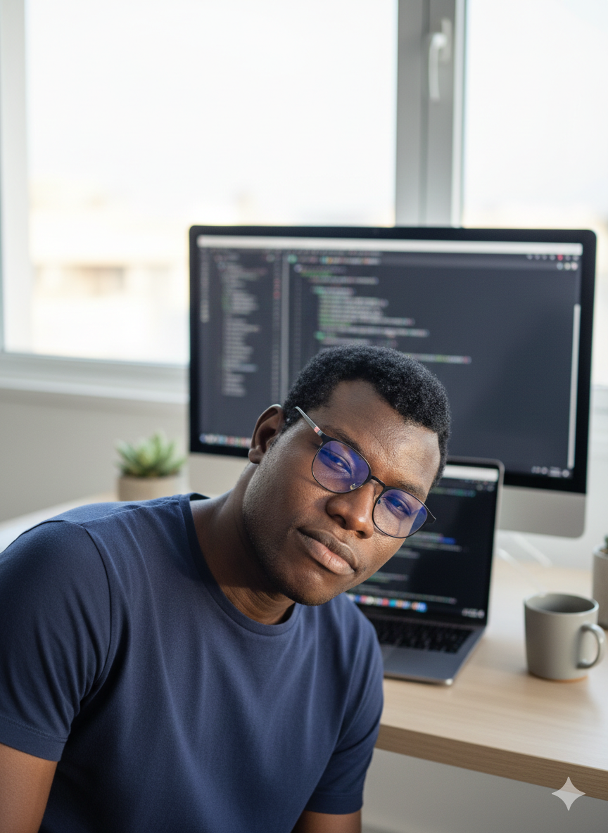 Fallou en bureau Créateur de site web professionnel au Sénégal